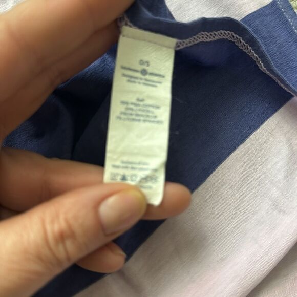 Lululemon Two Tone Purple Striped Full Button Scarf Vinyasa Scarf - Picture 6 of 11